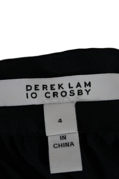 Derek Lam 10 Crosby Women Blue Crew Neck Long Sleeve Blouse Size 4