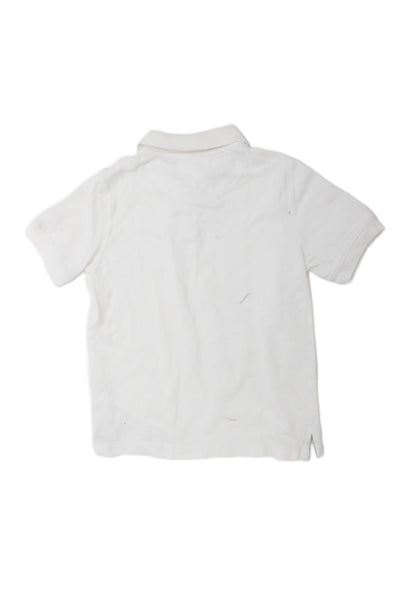 Hanna Andersson Childrens Boys Short Sleeves Polo Shirt White Size 4