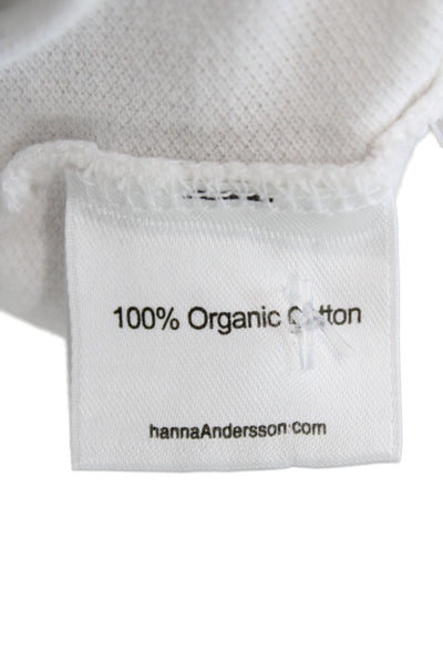 Hanna Andersson Childrens Boys Short Sleeves Polo Shirt White Size 4