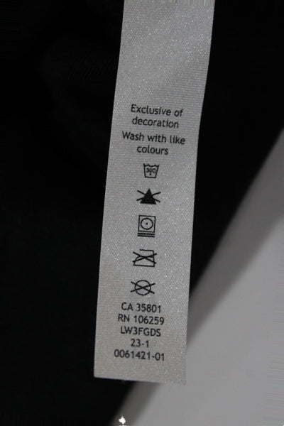 Lululemon Women Black Cotton Crew Neck Short Sleeve Army Basic T-Shirt Size 10