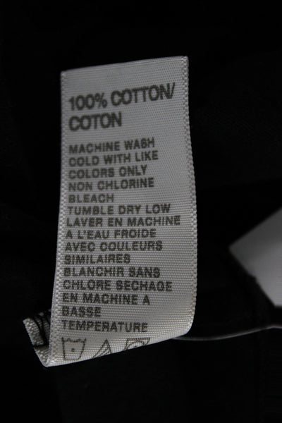 Standard James Perse Womens V-Neck Black Cotton Short Sleeve Tee Size 4
