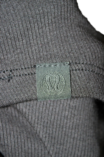 Lululemon Womens Black Modal Crew Neck Short Sleeve Basic T-Shirt Size 12