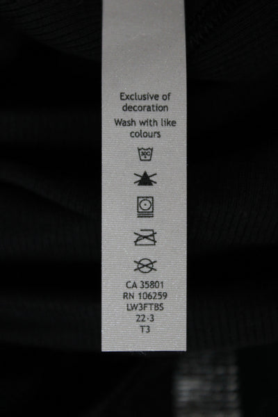 Lululemon Womens Black Modal Crew Neck Short Sleeve Basic T-Shirt Size 12