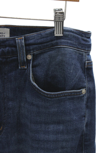 Citizens of Humanity Women Blue High Waist Straight Jeans 28 Inseam Size 28