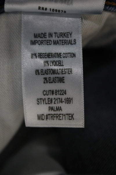 Citizens of Humanity Women Blue High Waist Straight Jeans 28 Inseam Size 28
