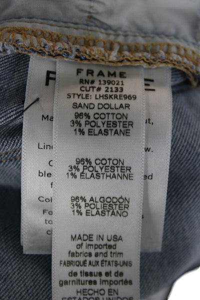Frame Womens Skinny Blue High Rise Cotton Blend Jeans Size 26