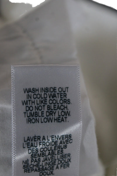 Frame Womens Skinny Jeans White High Rise Cotton Blend 28 Inseam Size 27