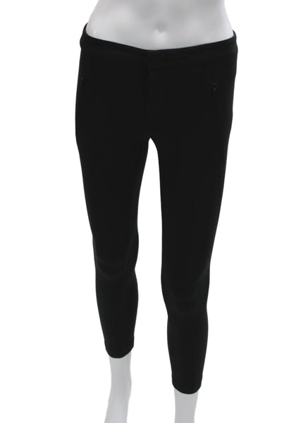 Vince Women Cropped Knit Black Pants Zip Inseam 24 Size 0