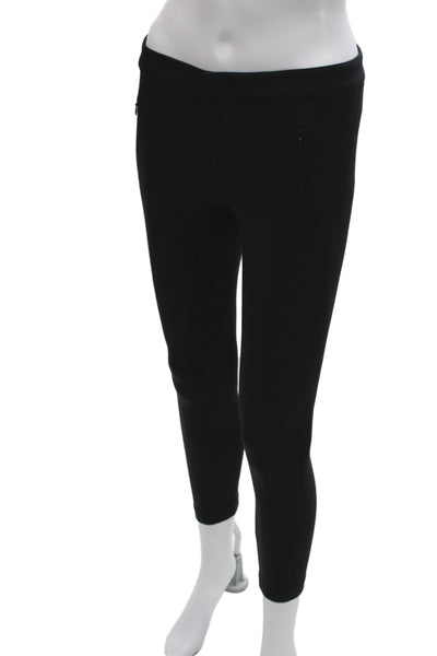 Vince Women Cropped Knit Black Pants Zip Inseam 24 Size 0
