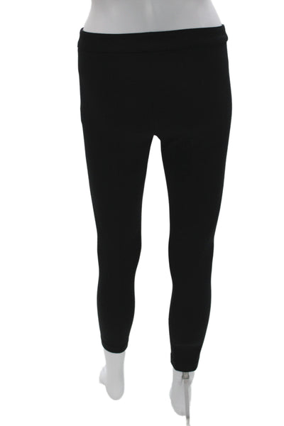 Vince Women Cropped Knit Black Pants Zip Inseam 24 Size 0