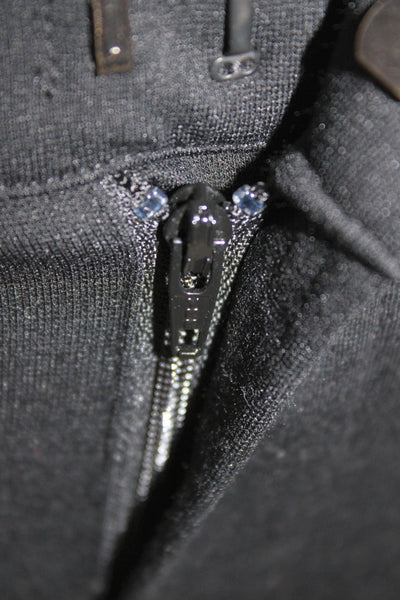 Vince Women Cropped Knit Black Pants Zip Inseam 24 Size 0