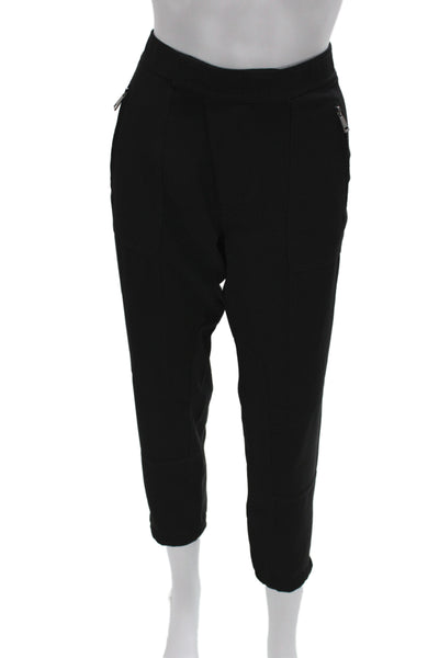 Vince Womens Cropped Black Polyester Athleisure Pants Size 6