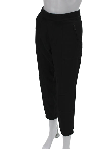Vince Womens Cropped Black Polyester Athleisure Pants Size 6