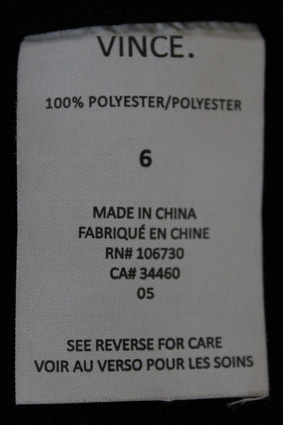 Vince Womens Cropped Black Polyester Athleisure Pants Size 6