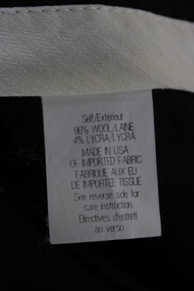 Theory Womens Black Wool Cropped Pants Zip Inseam 27 Size 4