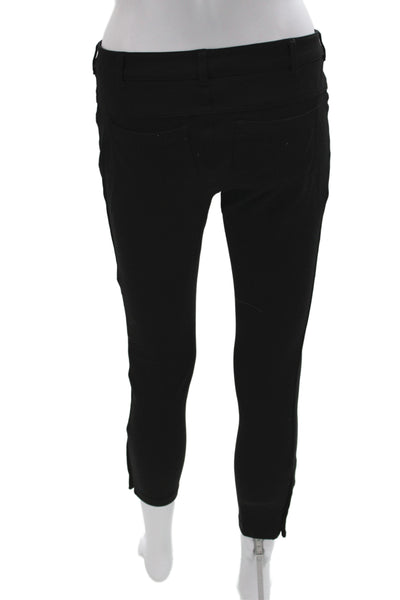 Vince Women Ankle Pants Black Rayon Solid Button Size 4