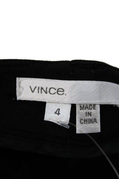 Vince Women Ankle Pants Black Rayon Solid Button Size 4