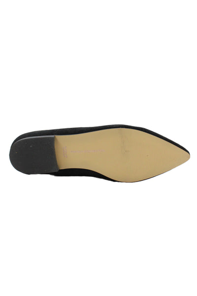 French Connection Womens Slip On Pointed Toe Daisy Ballet Flats Black Size 8