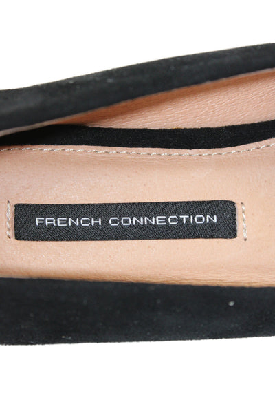 French Connection Womens Slip On Pointed Toe Daisy Ballet Flats Black Size 8