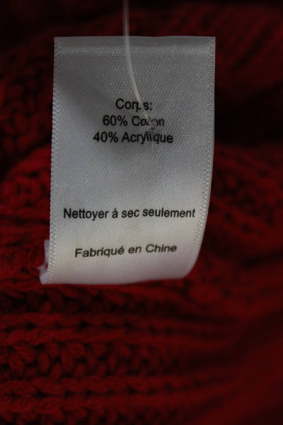 ASTR Women Pullover Sweater Red Turtleneck Cotton Long Sleeve Size S
