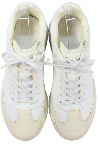 Stella McCartney Womens Faux Leather Chunky Sole Sneakers White Size 39 9