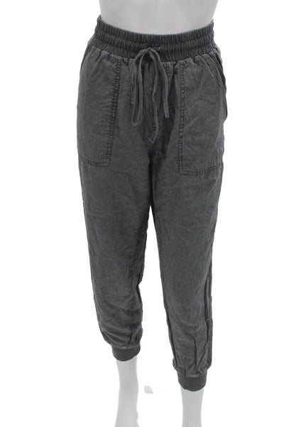 Splendid Women Jogger Pants Gray Lyocell Drawstring Inseam 24 Size L