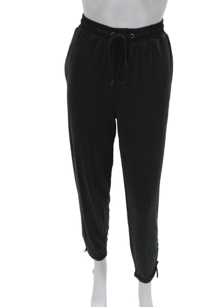 Splendid Womens Jogger Pants Black Modal Blend Drawstring Size L