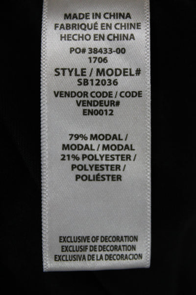Splendid Womens Jogger Pants Black Modal Blend Drawstring Size L