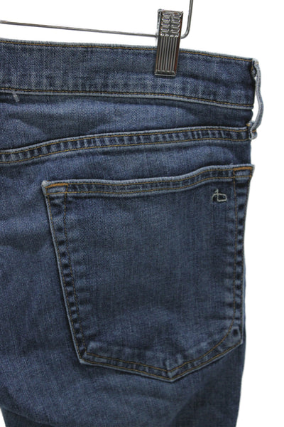 Rag & Bone Womens Boyfriend Jeans Blue Distressed Mid Rise Size 28