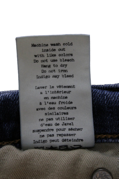 Rag & Bone Womens Boyfriend Jeans Blue Distressed Mid Rise Size 28