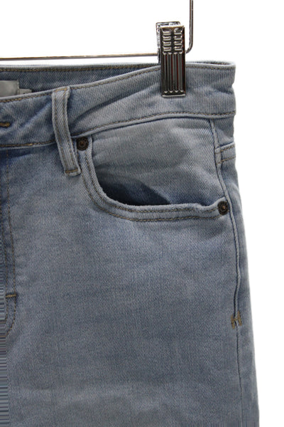 Hidden Women Cropped Jeans Blue Button Mid Rise Cotton Size 28