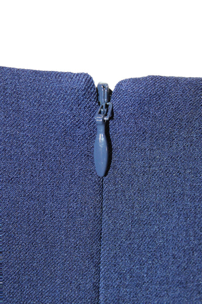 MM Lafleur Women Sheath Dress Blue Sleeveless Knee Length Size 12