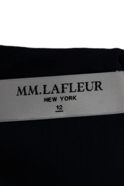 MM Lafleur Women Sheath Dress Blue Sleeveless Knee Length Size 12