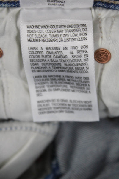 Mother Womens Straight Jeans Blue Mid Rise Cotton Blend Inseam 29 Size 23