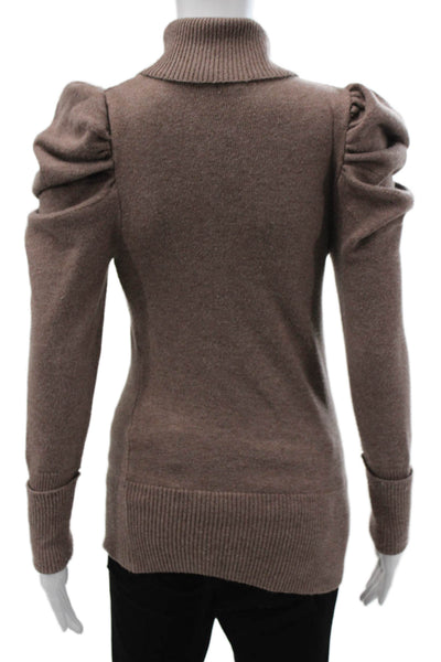 Tularosa Women Pullover Brown Viscose Turtleneck Long Sleeve Size XS