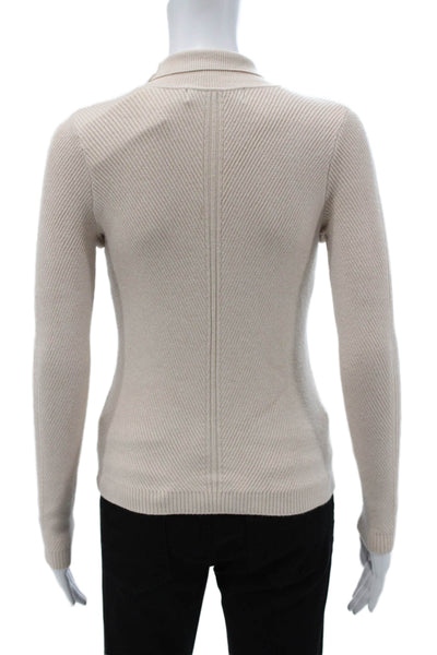 House of Harlow 1960 Womens Beige Mock Neck Pullover Sweater Long Sleeve Size S