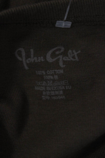 John Galt Womens Cropped Brown Cotton Cowgirl T-Shirt Size One Size