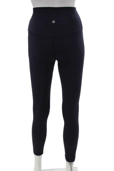 Lululemon Womens Blue Ankle Nylon Athleisure Leggings Size 4