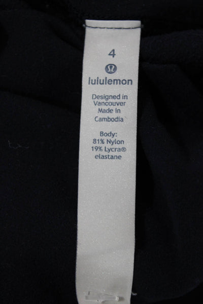 Lululemon Womens Blue Ankle Nylon Athleisure Leggings Size 4