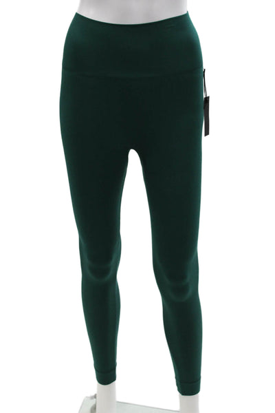 Set Active Womens Ankle Leggings Green Nylon Athleisure Size XS