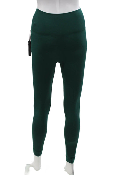 Set Active Womens Ankle Leggings Green Nylon Athleisure Size XS