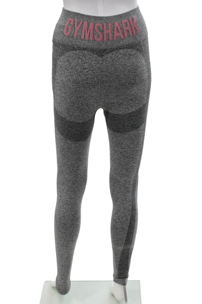 GYMSHARK Womens Compression Leggings Gray Nylon Sports Size S