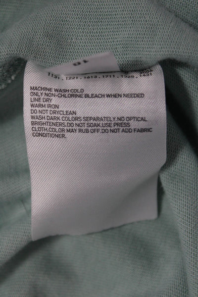 Uniqlo Mens Basic V-Neck Cotton Green T-Shirt Size 2XL