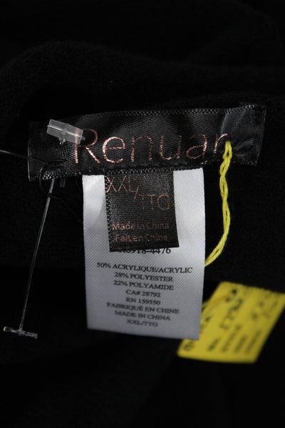 Renuar Womens Pullover Sweater Black Mock Neck Long Sleeve Acrylic Size 2XL