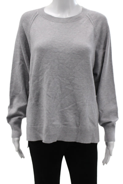 Renuar Womens Gray Pullover Sweater Crew Neck Long Sleeve Acrylic Size L