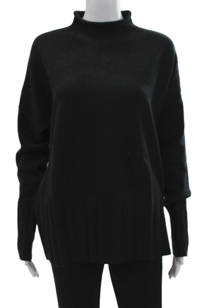 Renuar Womens Pullover Sweater Mock Neck Long Sleeve Black Size XL
