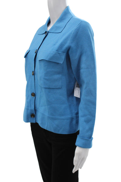 Tribal Womens Cardigan Sweater Collared Viscose Long Sleeve Blue Size XS