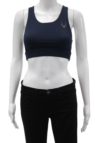 Lucas Hugh Womens Polyamide Sports Bra Navy Blue Size S