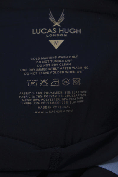 Lucas Hugh Womens Compression Leggings Blue Polyamide Size M