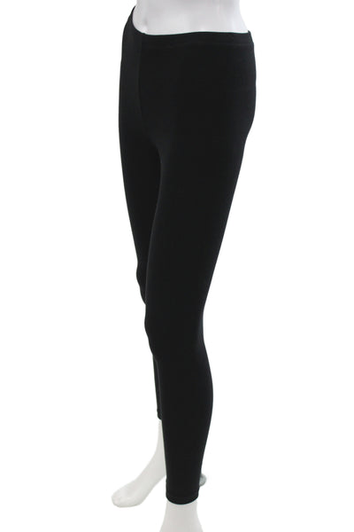 Uniqlo Womens Ankle Cotton Leggings Black Classic Fall Size M